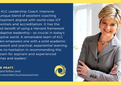 Leadership Coach testimonial for Anne Pratt, Harvard Fellow, Multi-awarded businesswoman