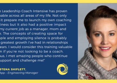 Leadership Coach testimonial for Kristena Shiflett, Engineering manager, NetApp